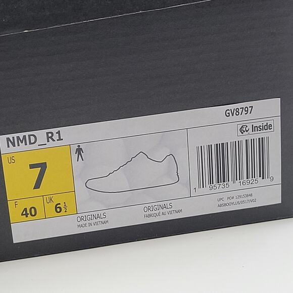 Adidas NMD_R1  Mens Athletic Running Shoes Grey Camo GV8797 Size 7 US 40 FR